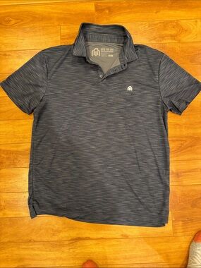 Into The AM Men's Heathered Charcoal Polo